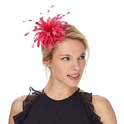 Pink feather headband fascinator